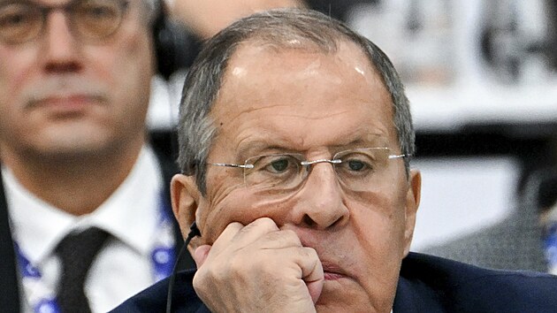 ��f rusk� diplomacie Sergej Lavrov na jedn�n� OBSE b�hem sv� �e�i hovo�il o nacistick�m re�imu v Kyjev�. (5. prosince 2024)