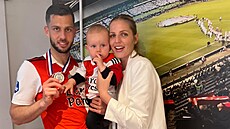 Bývalá skvlá tenistka Kristýna Plíková, Dávid Hancko a jejich dvouletý syn...