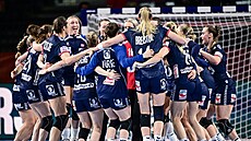 Norské házenká�ky po vít�zství nad N�meckem.