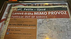 Lanová dráha na Pet�ín mimo provoz (6. prosince 2024)