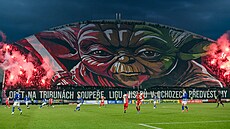 Choreo slávistických fanou�k� v Olomouci