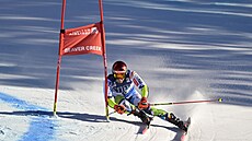 Zan Kranjec na trati ob�ího slalomu v Beaver Creeku
