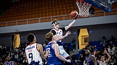 Momentka z utkání ENBL mezi Basket Brno a Bristol Flyers.