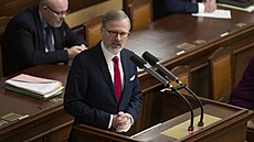 Sch�ze Poslanecké sn�movny. Na snímku premiér Petr Fiala (ODS). (5. prosince...