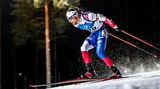 Michal Kr�má� na trati sprintu v Kontiolahti