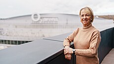 Eva Romanová ped praskou O2 arenou, kde v beznu 2026 probhne mistrovství...