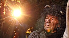 Z natáení pohádky Peklo s princeznou - Milo Forman v roli pekelníka