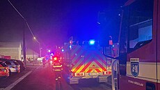 Hasi�i v noci na úterý 3. prosince likvidovali po�ár p�ístavku rodinného domu v...