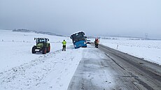 Hasi�i pomáhali u nehody mezi Neslovicemi a Tet�icemi na Brn�nsku, kde se...
