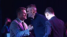 Filip Turek s p�edsedou strany P�ísaha Robertem �lachtou na kongresu strany...