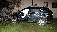 S jabloní a kontejnery na kapot� se zastavil a� o rodinný d�m. (29. listopadu...