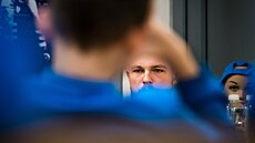 Vasil Ku�ej na besed� s mláde�í ústeckého Viagemu.