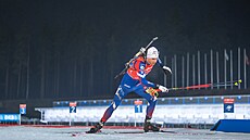 Momentka ze �tafetového závodu v Kontiolahti.