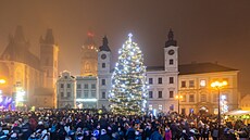 Rozsvícení vánoního stromu na hradeckém Velkém námstí (1. prosince 2024)