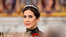 Dánská královna Mary na gala veei v paláci Christiansborg v Kodani (6....