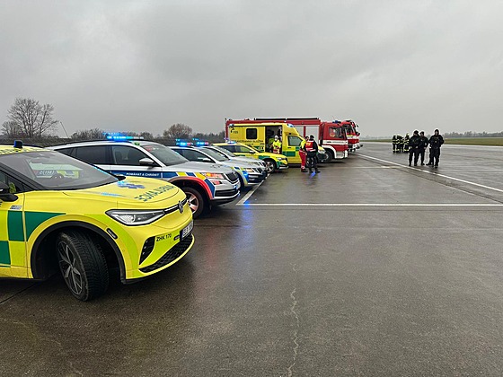 V�echny slo�ky záchranného systému byly na hradeckém leti�ti p�ipravené k...