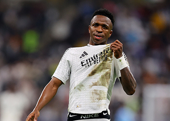 Vinícius Junior z Realu Madrid oslavil gól.