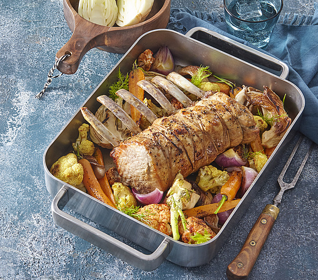 Vepřové kotlety na zelenině