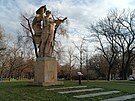 Socha sovtskho vojka v litomickch Jirskovch sadech (prosinec 2024)