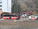Ve zlnsk nemocnici hoela technick mstnost v budov interny, hasii...