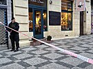 Policie uzavela Francouzskou ulici z dvodu nlezu podezelho pedmtu. (19....