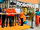 Otevení fastfoodu Popeyes v Praze na Andlu (19. prosince 2024)