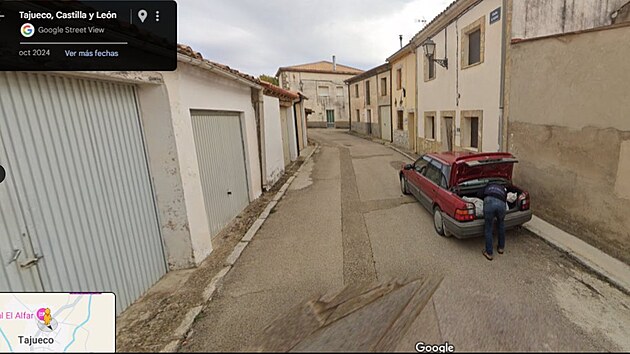 Snmky Google Street View, kter pomohly objasnit ppad losk vrady ve panlskm mst Tajueco.