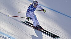 Ester Ledecká pi úvodním tréninku sjezd v Beaver Creeku.