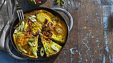 Peená frittata se slaninou a cibulkou