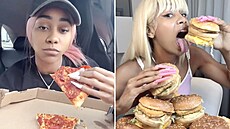 Dvacet hamburger� sní influencerka naprosto bez problém�.