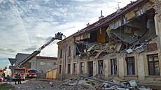 Výbuch siln pokodil bytový dm ve Znojm. (15. prosince 2024)