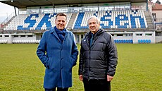 Majitel fotbalového klubu SK Lí�e� Igor Fait (vlevo) a p�edseda oddílu Karel...