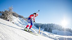 Kristýna Otcovská b�hem sprintu v Hochfilzenu.