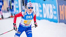 Tereza Voborníková b�hem �tafety �en v Hochfilzenu.