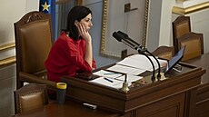 Markéta Pekarová Adamová (TOP 09) ve Sněmovně, která projednává novelu zákona o...