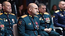 P�edseda Lidové rady samozvané Don�cké lidové republiky Ar�om �oga se ú�astní...