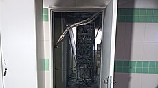 Ve zlínské nemocnici ho�ela technická místnost v budov� interny, hasi�i...