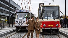 Slavnostního zprovozn�ní prodlou�ení tramvajové trat� ke stanici metra Pankrác...
