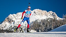 Vít�zslav Hornig na trati sprintu v Hochfilzenu