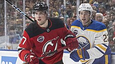 �imon Nemec b�hem utkání proti Buffalu v Praze.