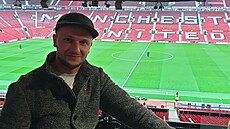 Marek Cocher na stadionu Old Trafford.
