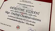 Ondej Chotnovský je rekordmanem v darování krve, za ji 630. odbr získal...
