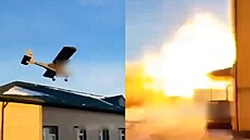 Video detailn zachytilo výbuch dronu v Grozném