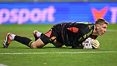 Branká� Olomouce Jan Koutný v akci.