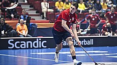 Marek Bene skóruje v utkání s Litvou o tetí místo na MS.