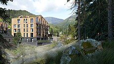 Vizualizace: V Peci jste p�ímo pod Sn�kou, nejvy��í horou �eska a p�itom se...