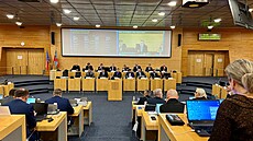 Snímek z jednání Zastupitelstva Ústeckého kraje.