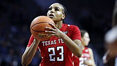 BreAmber Scottová v dresu univerzity Texas Tech