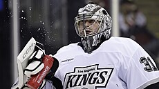 David Rittich z Los Angeles Kings b�hem pauzy