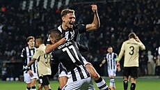 Fedor alov a Kiril Despodov se radují z gólu PAOK Solu v zápase s...